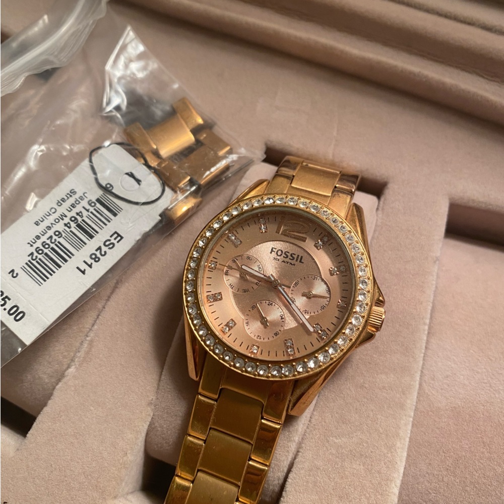 Rose Gold Fossil Watch